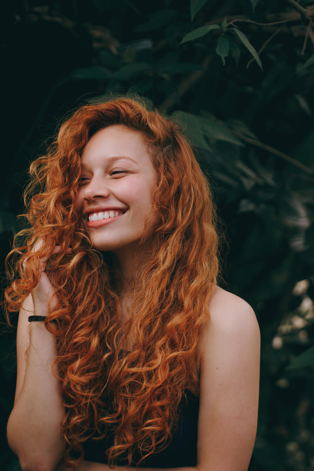 Smiling Woman With Red Hair